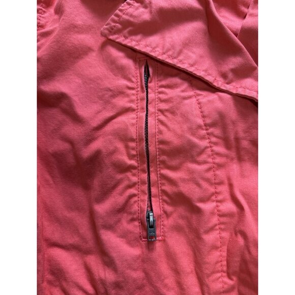 Old Navy Women Rebellion Red Size Medium Long Field Jacket Cotton Zip READ - Picture 9 of 15